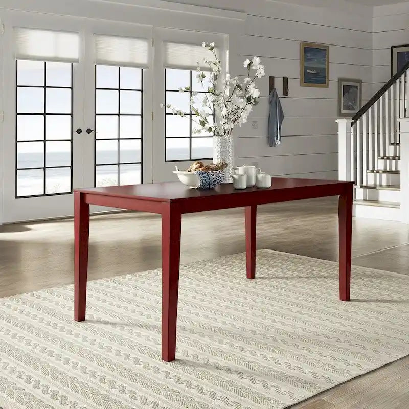 Table à manger rectangulaire de 152 cm – Style vintage, 6 places – Plusieurs coloris
