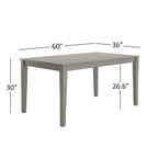 Table à manger rectangulaire de 152 cm – Style vintage, 6 places – Plusieurs coloris