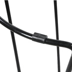 Tabouret de bar dossier bas, marron naturel et noir, assise selle en bois de manguier, 1 place