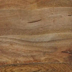 Tabouret de bar dossier bas, marron naturel et noir, assise selle en bois de manguier, 1 place
