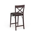 Noir/Gris, Similicuir/Tissu, Tabouret de bar pliant, 1 personne