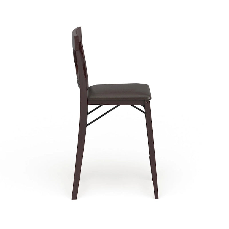 Noir/Gris, Similicuir/Tissu, Tabouret de bar pliant, 1 personne