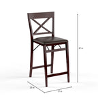Noir/Gris, Similicuir/Tissu, Tabouret de bar pliant, 1 personne