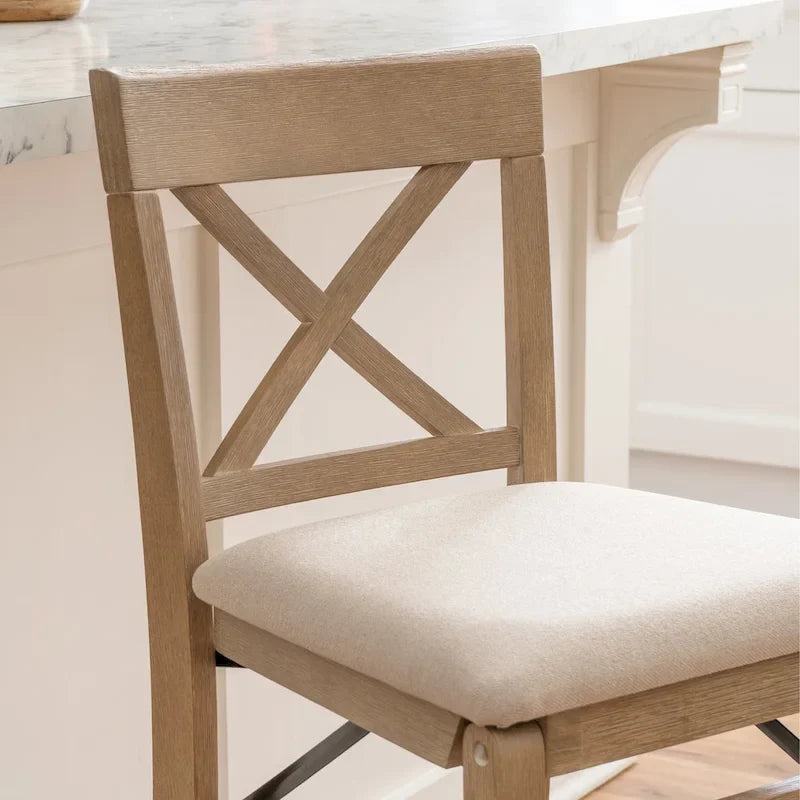 Noir/Gris, Similicuir/Tissu, Tabouret de bar pliant, 1 personne