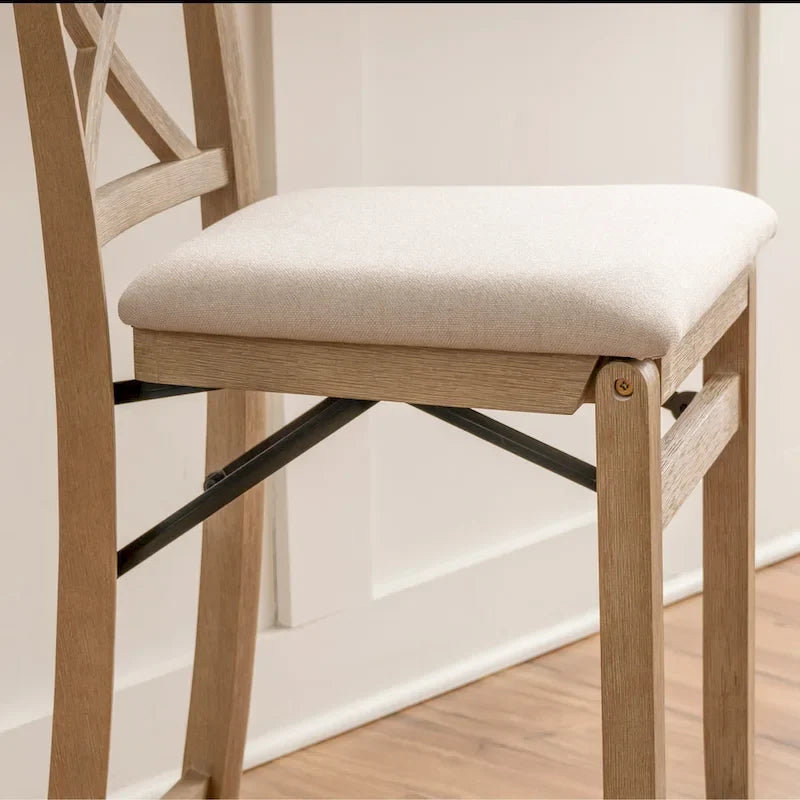 Noir/Gris, Similicuir/Tissu, Tabouret de bar pliant, 1 personne