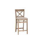 Noir/Gris, Similicuir/Tissu, Tabouret de bar pliant, 1 personne