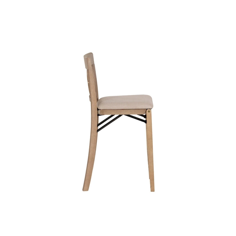 Noir/Gris, Similicuir/Tissu, Tabouret de bar pliant, 1 personne