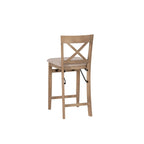 Noir/Gris, Similicuir/Tissu, Tabouret de bar pliant, 1 personne