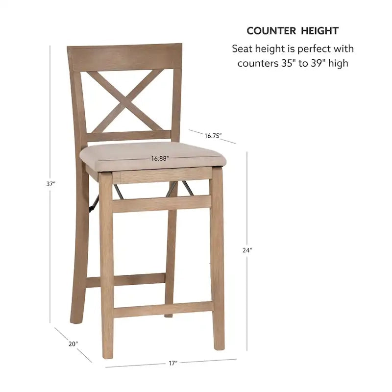 Noir/Gris, Similicuir/Tissu, Tabouret de bar pliant, 1 personne