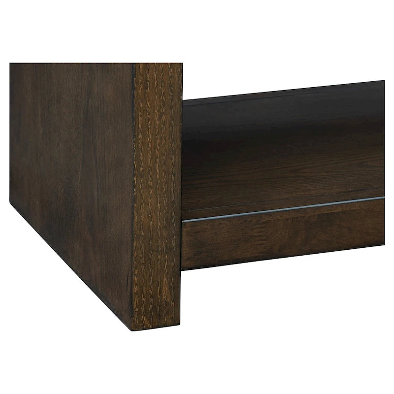 Banc de rangement capitonné marron avec étagère inférieure, 1 personne