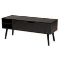 Table basse relevable marron foncé et noire avec rangement – Style moderne, 1 personne