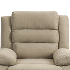 Fauteuil inclinable manuel en coton beige / gris foncé / gris, simple