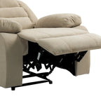 Fauteuil inclinable manuel en coton beige / gris foncé / gris, simple
