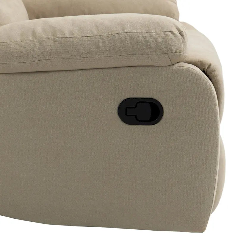 Fauteuil inclinable manuel en coton beige / gris foncé / gris, simple