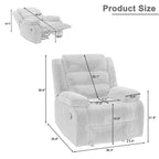 Fauteuil inclinable manuel en coton beige / gris foncé / gris, simple