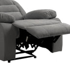 Fauteuil inclinable manuel en coton beige / gris foncé / gris, simple