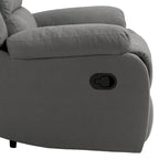 Fauteuil inclinable manuel en coton beige / gris foncé / gris, simple