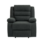 Fauteuil inclinable manuel en coton beige / gris foncé / gris, simple