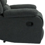 Fauteuil inclinable manuel en coton beige / gris foncé / gris, simple