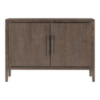 Buffet 2 portes noir/beige/expresso, cadre en bois avec étagère réglable