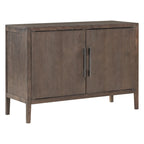 Buffet 2 portes noir/beige/expresso, cadre en bois avec étagère réglable