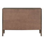 Buffet 2 portes noir/beige/expresso, cadre en bois avec étagère réglable