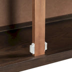 Buffet 2 portes noir/beige/expresso, cadre en bois avec étagère réglable