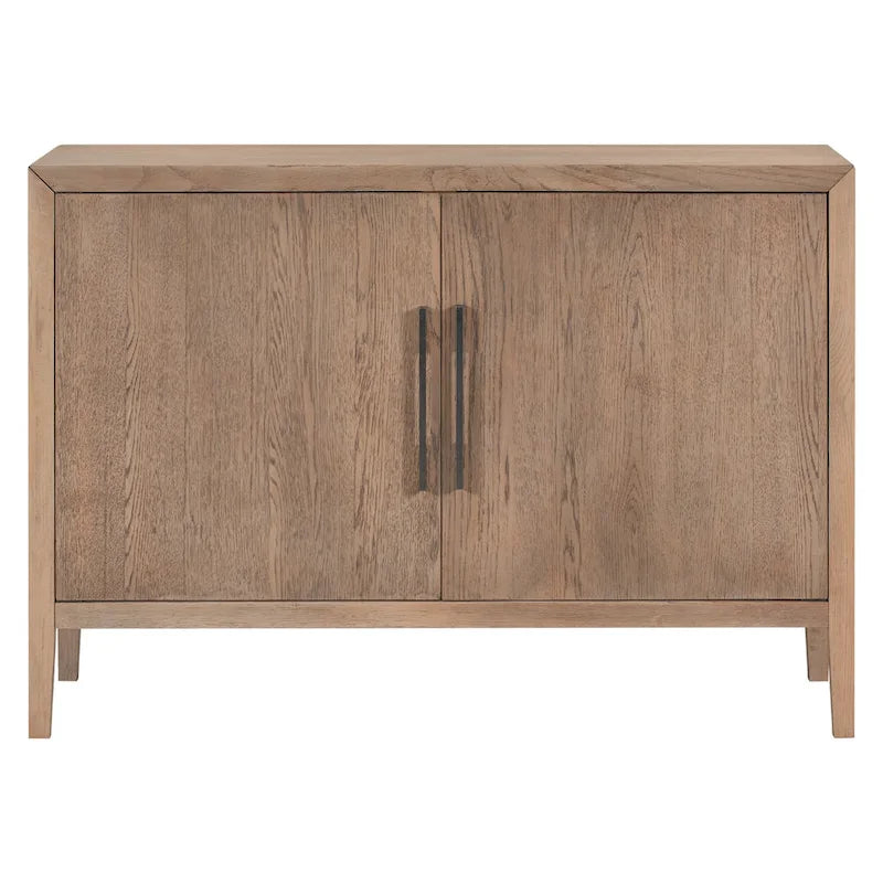 Buffet 2 portes noir/beige/expresso, cadre en bois avec étagère réglable