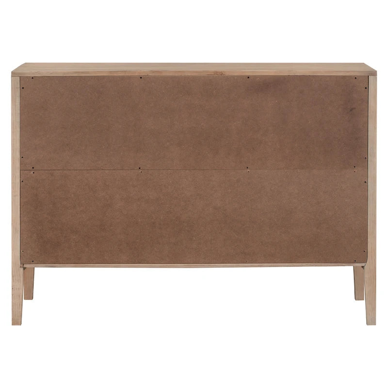 Buffet 2 portes noir/beige/expresso, cadre en bois avec étagère réglable