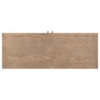 Buffet 2 portes noir/beige/expresso, cadre en bois avec étagère réglable