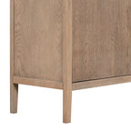 Buffet 2 portes noir/beige/expresso, cadre en bois avec étagère réglable