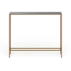 Console étroite or/noir/argent avec plateau miroir – Entrée 1 personne