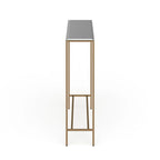 Console étroite or/noir/argent avec plateau miroir – Entrée 1 personne