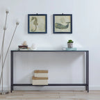 Console étroite or/noir/argent avec plateau miroir – Entrée 1 personne