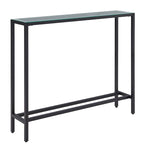 Console étroite or/noir/argent avec plateau miroir – Entrée 1 personne