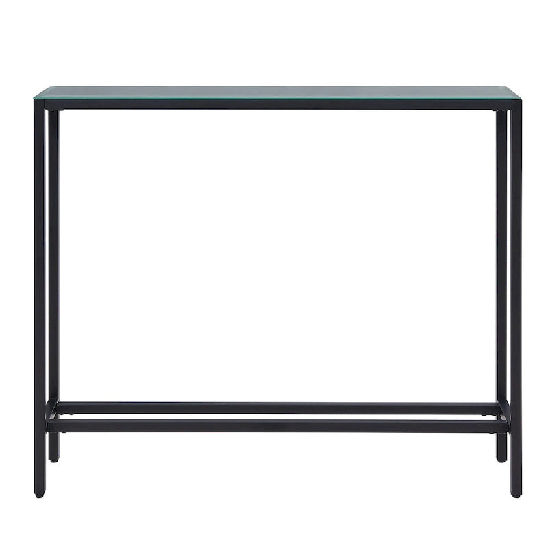 Console étroite or/noir/argent avec plateau miroir – Entrée 1 personne