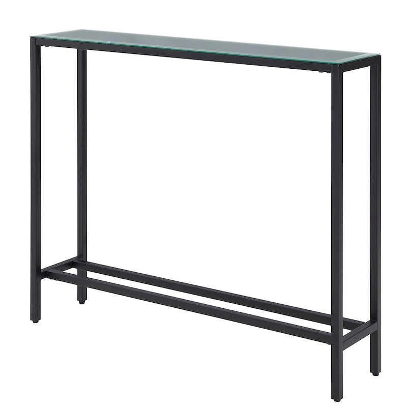 Console étroite or/noir/argent avec plateau miroir – Entrée 1 personne