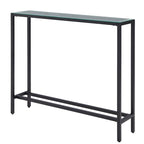 Console étroite or/noir/argent avec plateau miroir – Entrée 1 personne