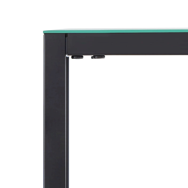 Console étroite or/noir/argent avec plateau miroir – Entrée 1 personne