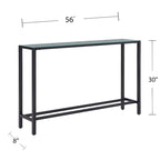 Console étroite or/noir/argent avec plateau miroir – Entrée 1 personne