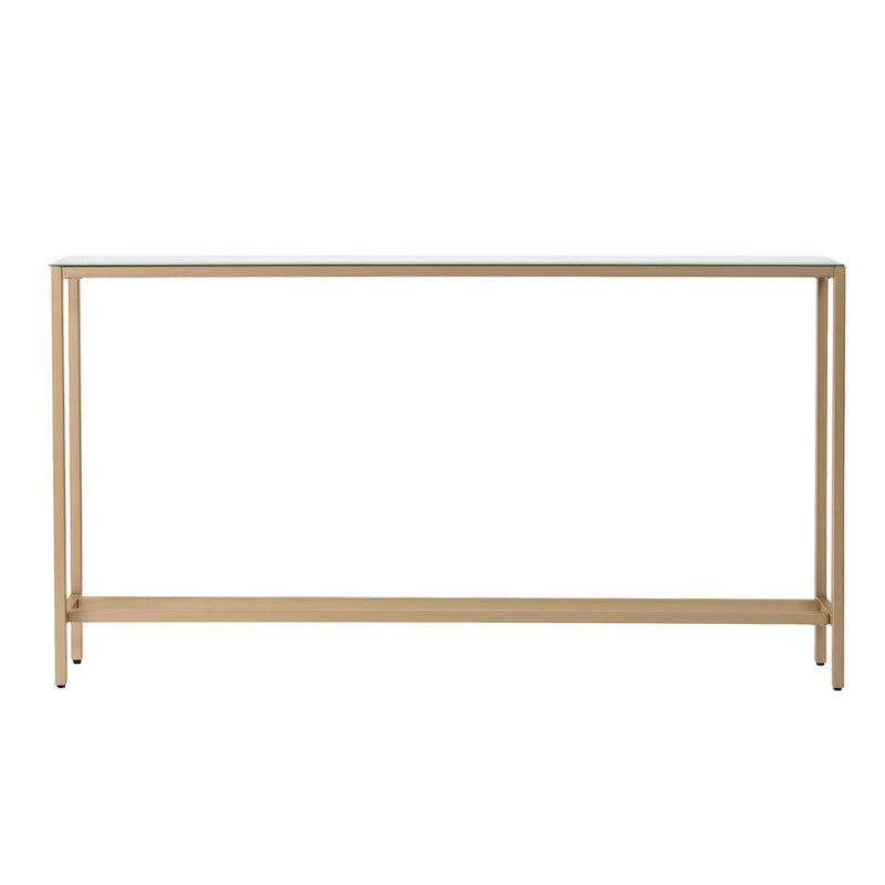 Console étroite or/noir/argent avec plateau miroir – Entrée 1 personne