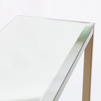 Console étroite or/noir/argent avec plateau miroir – Entrée 1 personne
