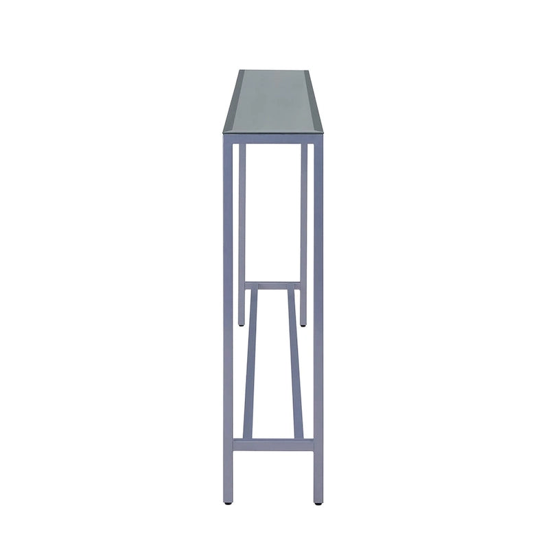 Console étroite or/noir/argent avec plateau miroir – Entrée 1 personne