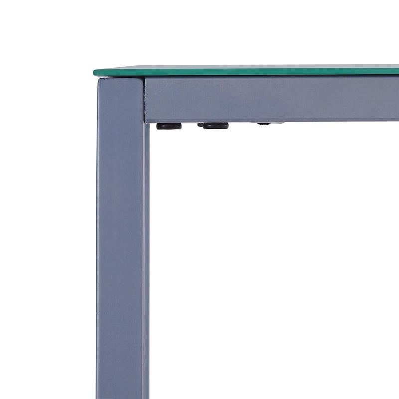 Console étroite or/noir/argent avec plateau miroir – Entrée 1 personne