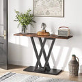 Console Industrielle – Marron Rustique / Blanc Marbre / Gris, Monobloc, Style Entrée & Canapé