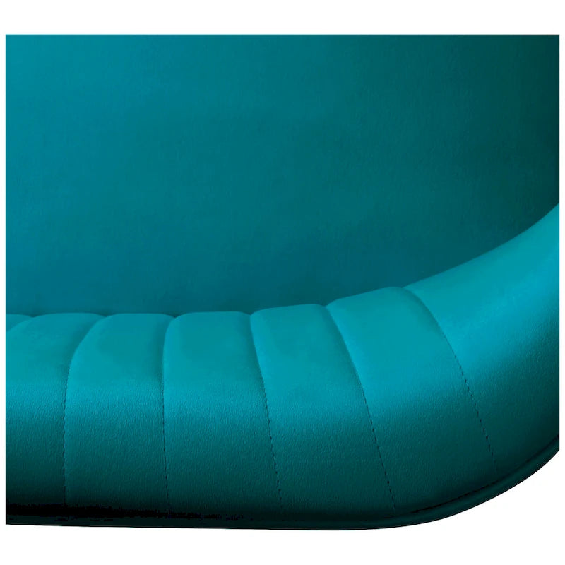 Causeuse sans accoudoirs en velours avec dossier festonné – 2 places, plusieurs coloris