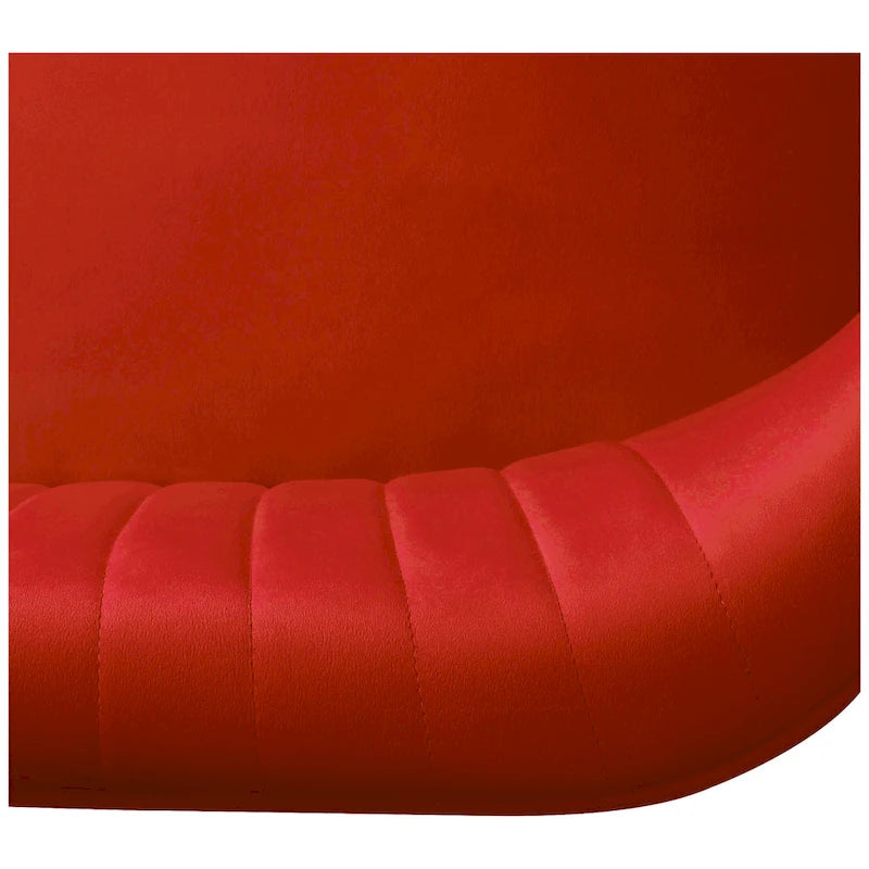 Causeuse sans accoudoirs en velours avec dossier festonné – 2 places, plusieurs coloris