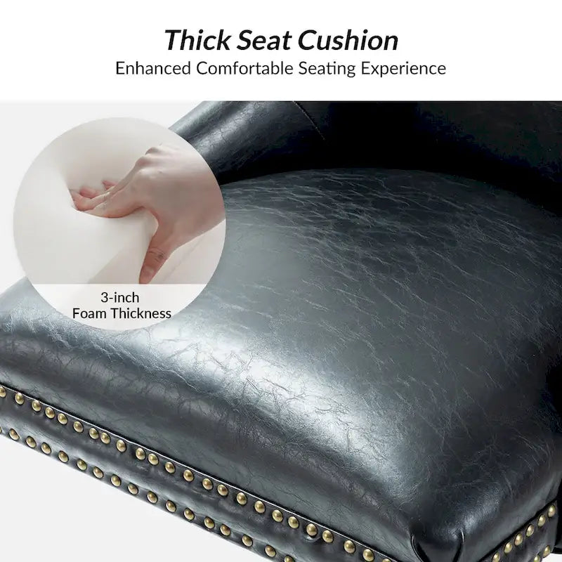 Chaise de bureau pivotante à accoudoirs, en similicuir, dossier mi-hauteur, 1 personne