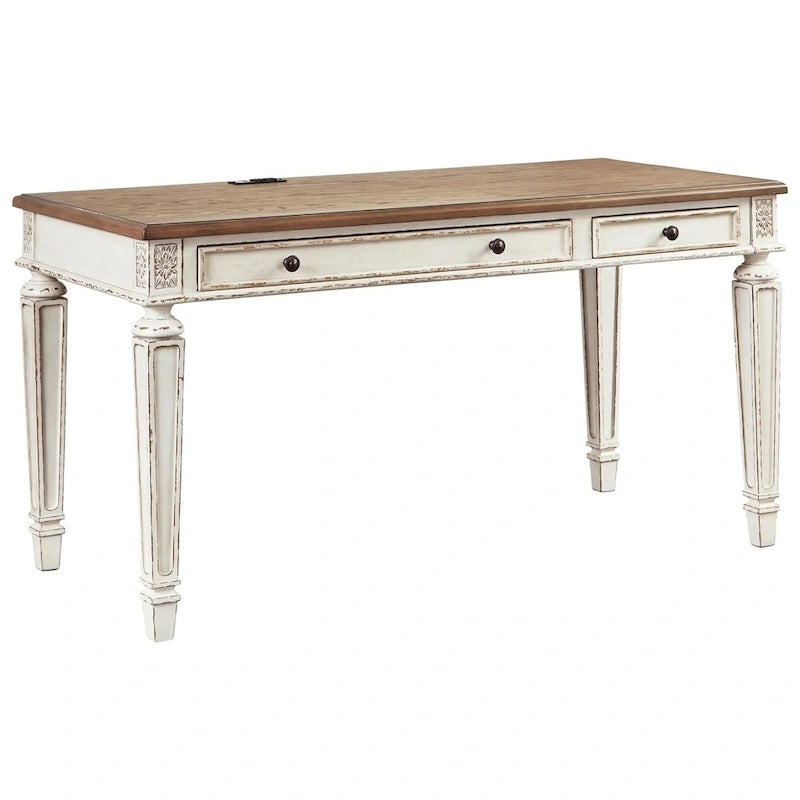 Bureau à écrire marron, 3 tiroirs, 1 personne