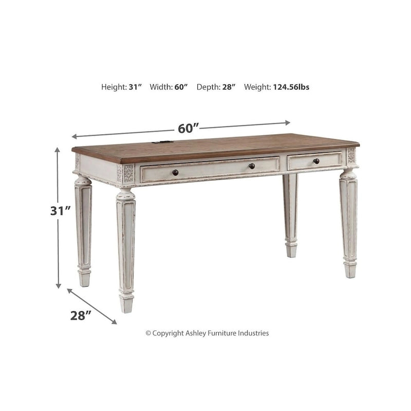 Bureau à écrire marron, 3 tiroirs, 1 personne